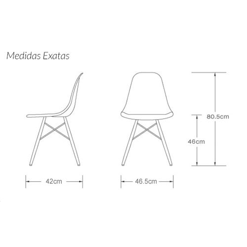 Cadeira Charles Eames Wood Base Madeira - Design - Pp-638 - Inovartte - Cor Amarela